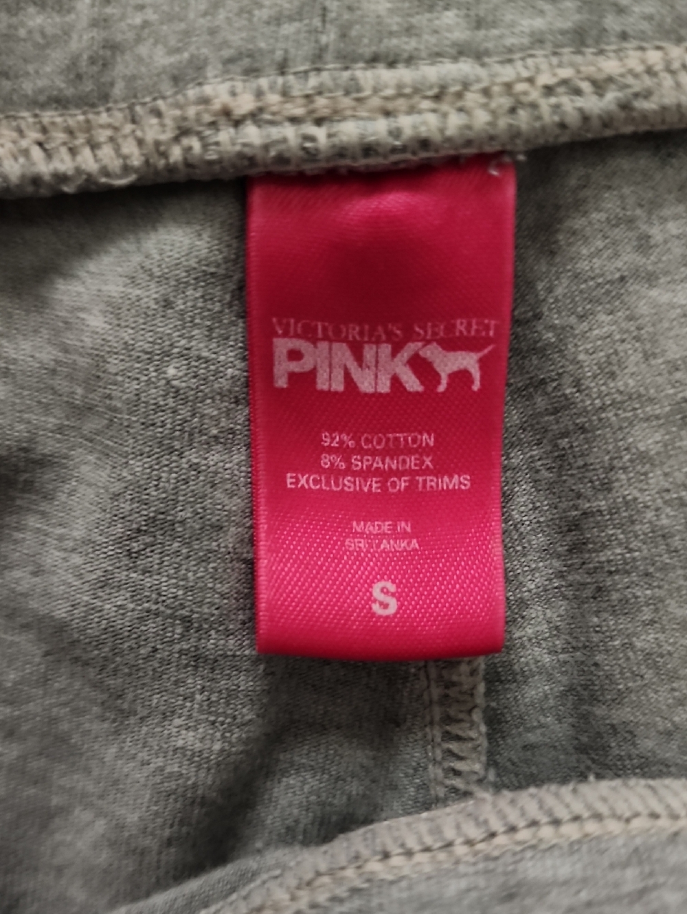 VS Pink Shorty Shorts With 86 Pink & Dog.Gray, White With Pink Trim. Small - Picture 6 of 7